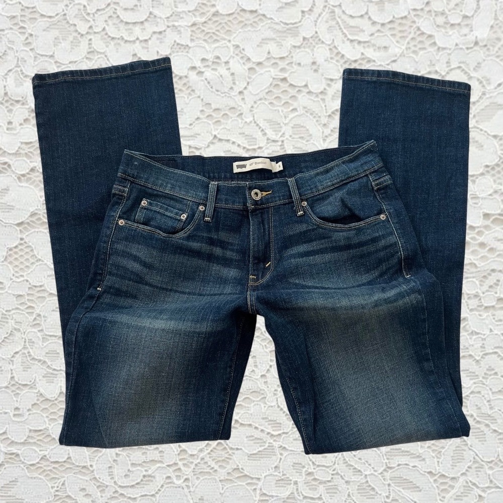 vintage‎ levi's 515 bootcut dark wash jeans